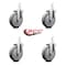 Service Caster 5 Inch Thermoplastic Rubber Wheel Swivel 7/8 Inch Square Stem Caster Set SCC SCC-SQ20S514-TPRB-78-4 - alternate 3